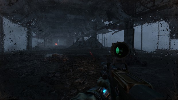 Metro Last Light auf einem 16:9-Monitor ... (Screenshot: Marc Sauter)
