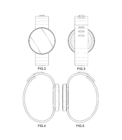 Samsung hat sich drei verschiedene Smartwatch-Designs patentieren lassen. (Bild: USPTO/Samsung)