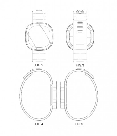 Samsung hat sich drei verschiedene Smartwatch-Designs patentieren lassen. (Bild: USPTO/Samsung)