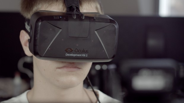 Oculus Rift DK2 im Einsatz