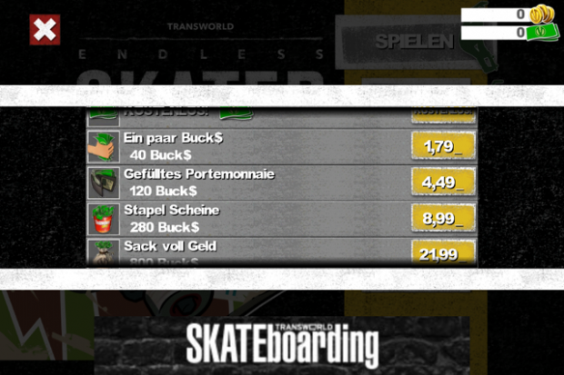 Transworld Endless Skater (Screenshot: Golem.de)
