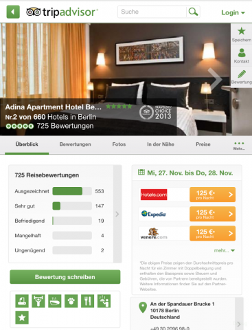 Tripadvisor-App für Android (Bild: Tripadvisor)