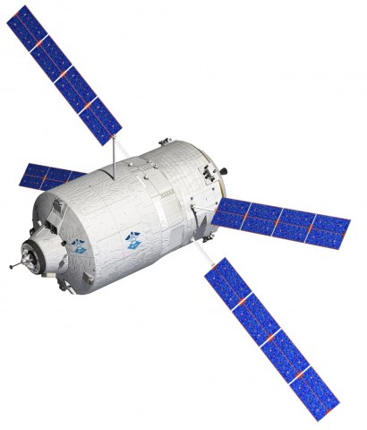 Das Automated Transfer Vehicle (ATV) ist ein einzigartiges Raumfahrzeug: Es navigiert autonom und dockt auch selbstständig an der ISS an. (Grafik: D. Ducros/Esa)