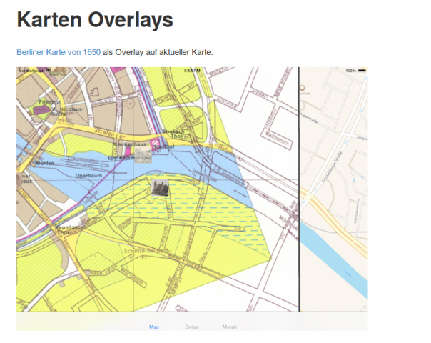 Screenshot von der App "Alt-Berlin: Die historische Entwicklung Berlins" von Claus Höfele