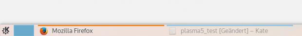 Benötigt ein Fenster Aufmerksamkeit, wird es in der Taskleiste orange. (Bild: KDE / Screenshot Golem.de)