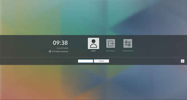 Der Screenlocker ...(Bild: KDE / Screenshot Golem.de)