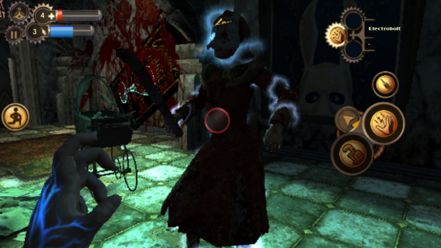 Per Elektroschock fixieren wir Gegner ...  (Screenshot auf iPhone 5S: Golem.de)