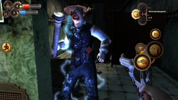 ... und schalten sie dann per Pistole aus. (Screenshot auf iPhone 5S: Golem.de)