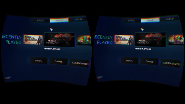 Steam im Virtual Reality Mode (Screenshot: Marc Sauter/Golem.de)