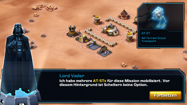 Darth Vader hat klare Vorstellungen davon, wie wir uns zu schlagen haben. (Screenshot: Golem.de)