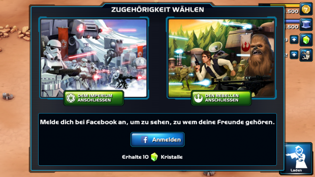 Kurz nach den ersten paar Spielminuten muss sich der Spieler entscheiden, auf welcher Seite der Macht er steht. (Screenshot: Golem.de)