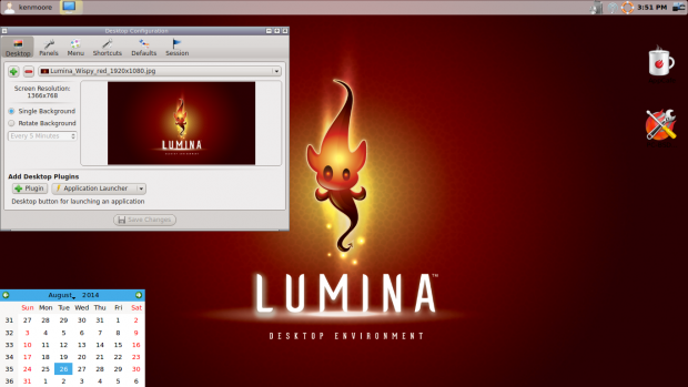 Der Lumina-Desktop (Bild: Ixsystems)