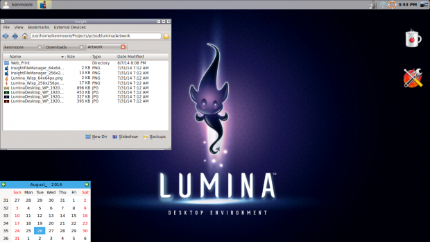Der Lumina-Desktop (Bild: Ixsystems)