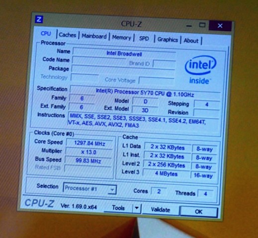 CPU-Z liest keine korrekten Werte aus. (Foto: Marc Sauter)