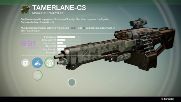 Die Fähigkeiten von Waffen lassen sich im Spielverlauf verbessern.