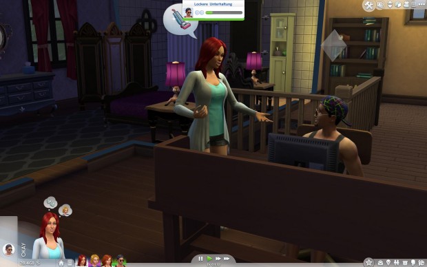 Plauderei beim Computern - die Sims sind jetzt multitaskingfähig. (Screenshot: Golem.de)