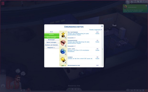 Die Errungenschaften geben eine Reihe kleinerer Ziele vor. (Screenshot: Golem.de)