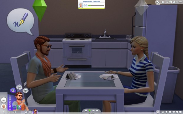 Abendessen mit der künftigen Gattin (Screenshot: Golem.de)