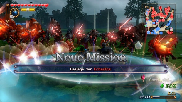 Manchmal ist es im Getümmel auf dem Schlachtfeld so unübersichtlich, dass wir neue Missionsziele fast übersehen hätten. (Screenshot: Golem.de)