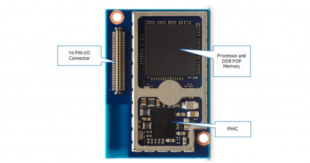 Die Unterseite des Edison-Moduls ohne Abdeckung (Bild: Intel)