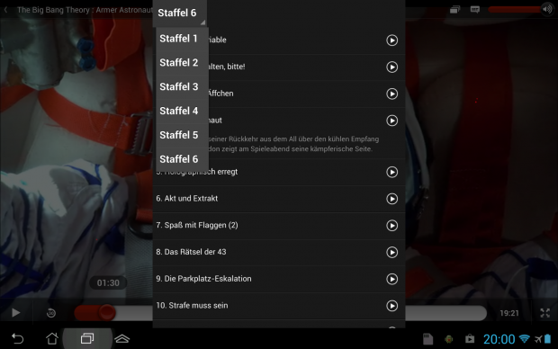 Direkter Staffelwechsel bei Netflix unter Android