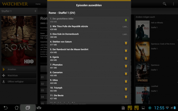 ... mehrere Folgen einer Serie laden parallel ...