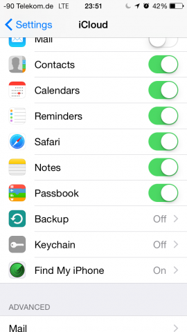 Sonst hat sich bei der iCloud oberflächlich wenig geändert. (Screenshot: Golem.de)