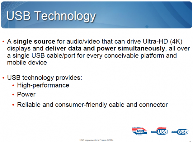 4K und Strom für USB 3.1 (Bild: USB-IF)