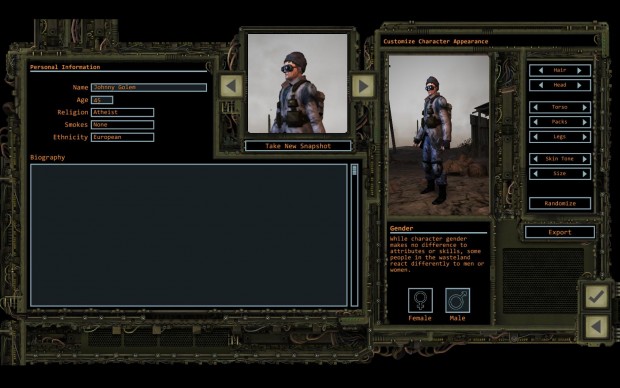Bei der Charaktergenerierung hat der Spieler viele Freiheiten. (Screenshot: Golem.de)