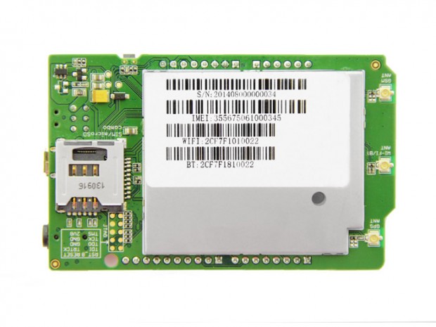 Linkit One - Entwicklerboard Rückseite<br>(Foto: Seeedstudio)