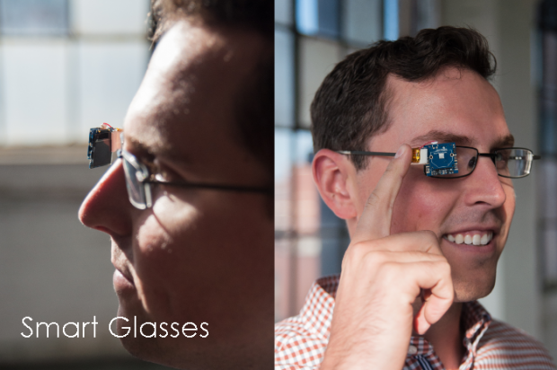 Display als Google Glass-Imitation<br>(Foto: TinyCircuits)