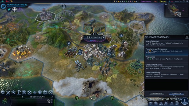 Die Geheimoperationen sind im späteren Spielverlauf sehr wichtig.