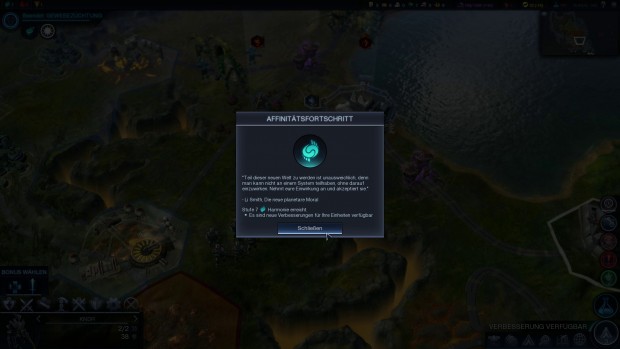 Wir haben uns für die Affinität Harmonie entschieden.