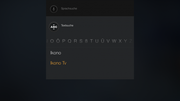 Ikono TV per Bildschirmtastatur suchen (Screenshot: Golem.de)