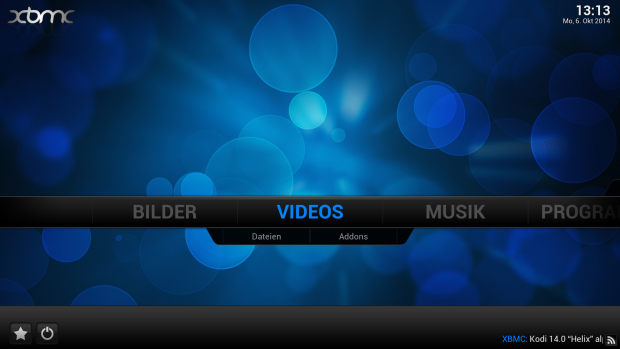 XBMC-Startbildschirm auf dem Fire TV (Screenshot: Golem.de)