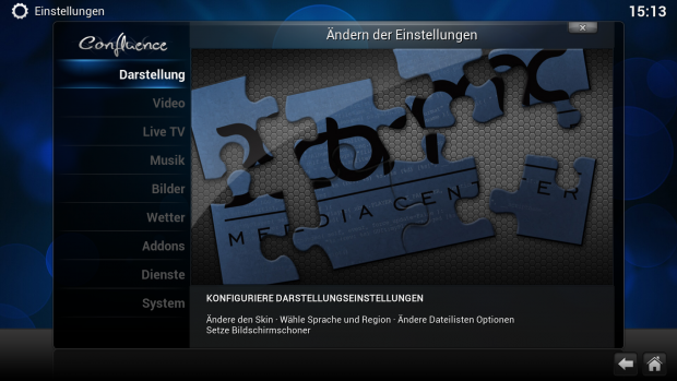XBMC-Einstellungen (Screenshot: Golem.de)