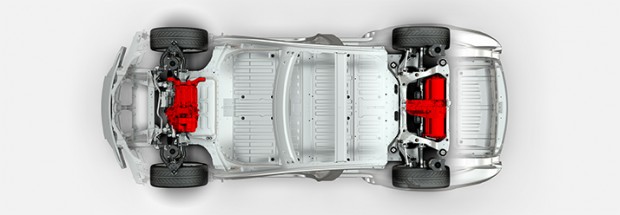 Model S mit Allrad (Bild: Tesla)