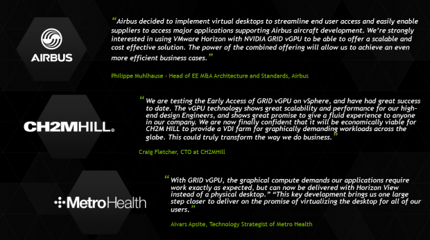 Nvidia stellt vGPU auf der VMWorld vor. (Folien: Nvidia)