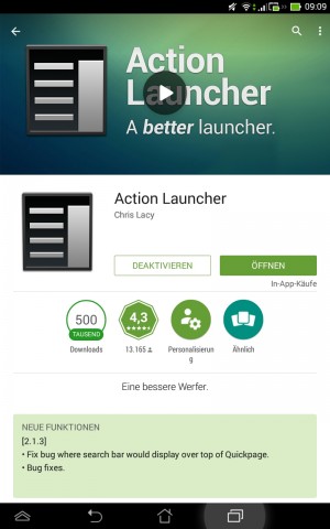 Beschreibung der Neuerungen einer App wird farblich hinterlegt (Screenshot: Golem.de)