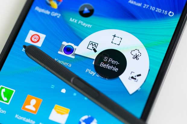 Die Stiftfunktionen hat Samsung erweitert. (Bild: Tobias Költzsch/Golem.de)