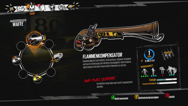 Waffen lassen sich nach und nach mit Extras verbessern. (Screenshot: Golem.de)