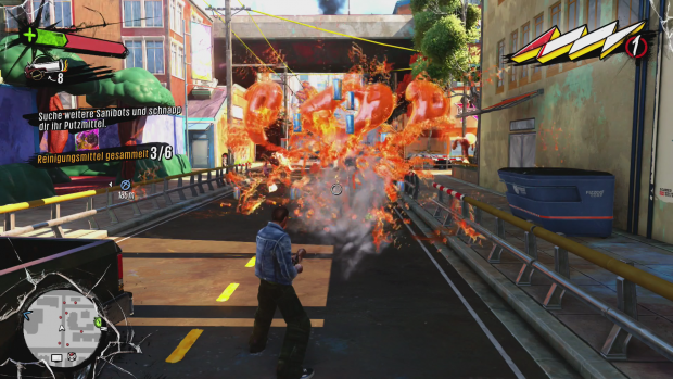 Einige Gegner bilden beim Platzen Wörter. (Screenshot: Golem.de)