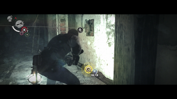 Fallen kann der Detective auf Knopfdruck entsch&auml;rfen - wenn er sie sieht. (Screenshot: Golem.de)