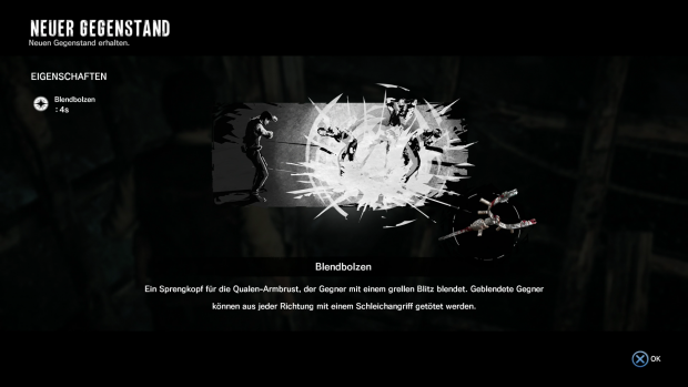 Tafeln erkl&auml;ren neue Funktionen und Ausr&uuml;stungsgegenst&auml;nde. (Screenshot: Golem.de)