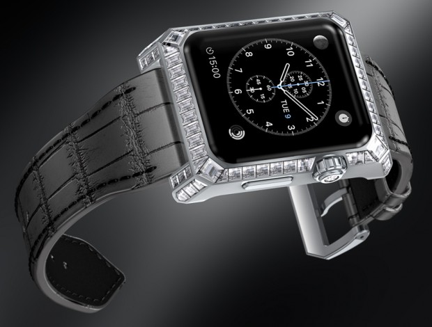 Apple Watch mit Diamantverzierung und neuem Gehäuse (Konzeptgrafik: Yvan Arpa)