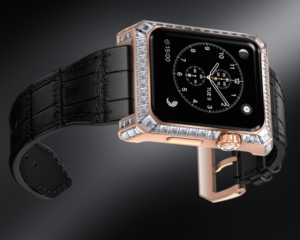 Apple Watch mit Diamantverzierung und neuem Gehäuse (Konzeptgrafik: Yvan Arpa)