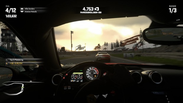 Die Wolken am Himmel sind dynamisch, volumetrisch berechnet und dadurch bei jedem Rennen etwas anders.