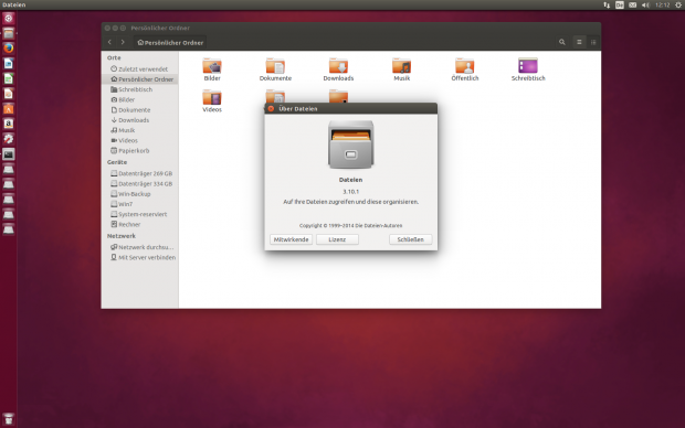 Der auf Gnomes Nautilus basierende Dateibrowser hat die Versionsnummer 3.10. 