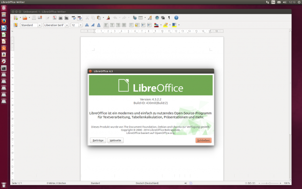 Libreoffice wurde auf Version 4.3.2 aktualisiert.