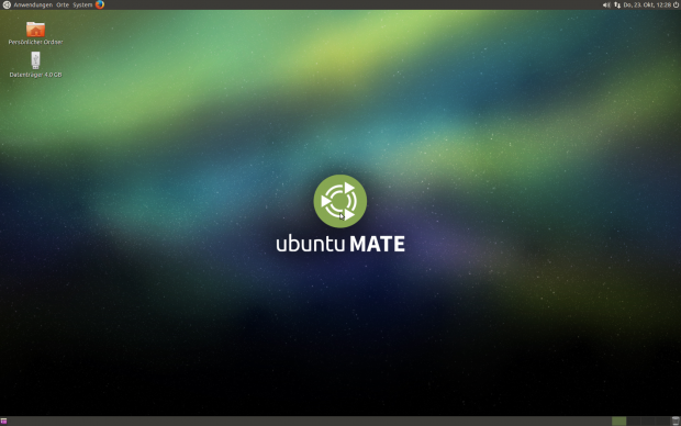 Der Desktop von Ubuntu Mate 14.10